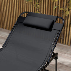 2 Piece Folding Chaise Lounge Pool Chairs with 5-level Reclining Back