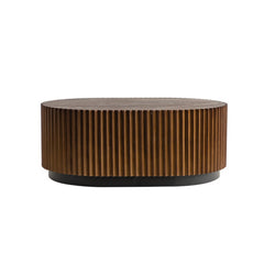 Modern Stylish Wooden Circle Fluted Table For Living Room