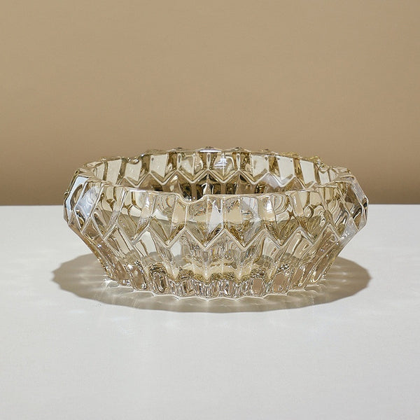 Light Luxury Dried Fruit Snack Plate Creative Glass Fruit Plate Decoration