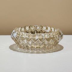 Light Luxury Dried Fruit Snack Plate Creative Glass Fruit Plate Decoration