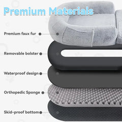 Large Dogs Foldable Plush Washable Dog Bed