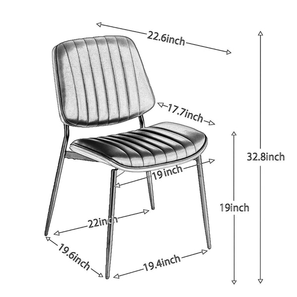 2 Mid Century Modern Retro Faux Leather Chair With Walnut