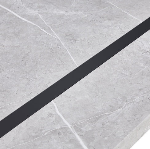 Modern Dining Table Rectangular Dinner Table, Easy Assembly,