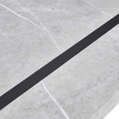 Modern Dining Table Rectangular Dinner Table, Easy Assembly,