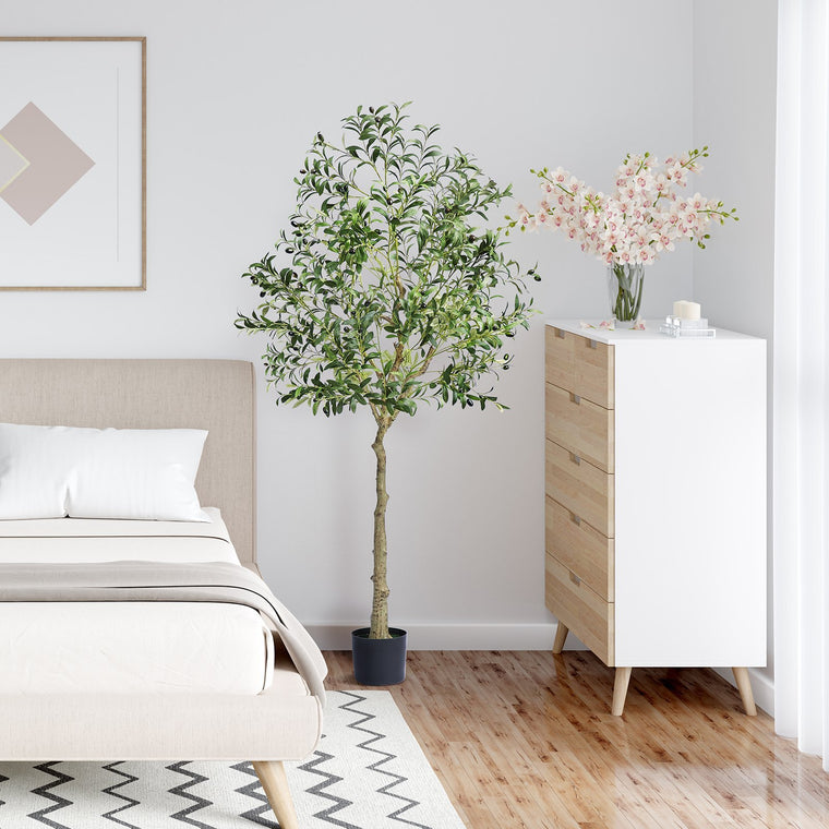 Artificial Olive Tree, 6 FT Tall Faux Plant