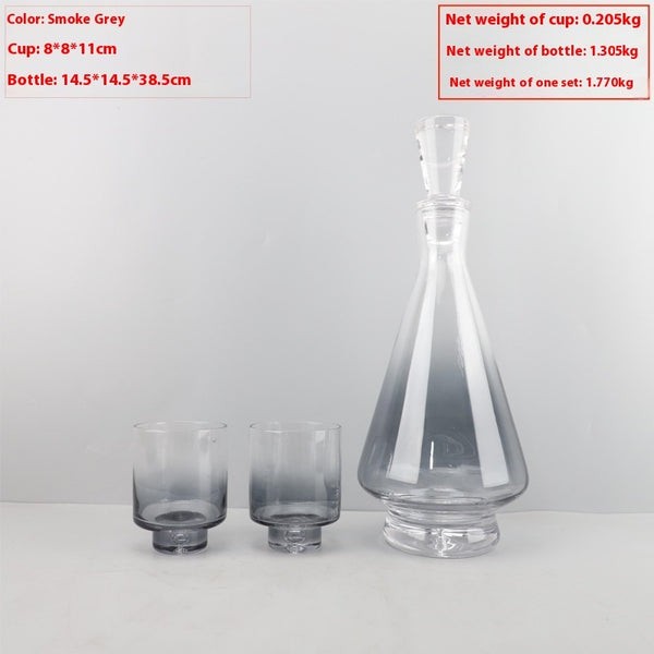 Modern Light Luxury Glass Wine Decanter Cold Water Bottle Decoration Living Room Coffee Table