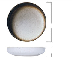 Japanese-style Plate Large Round Household Ceramics