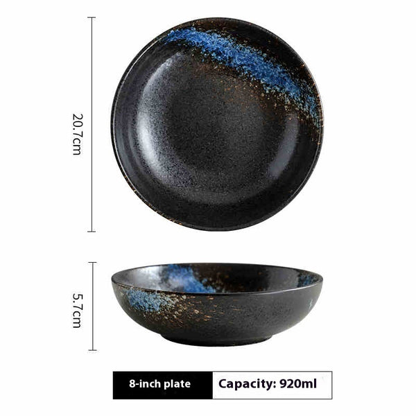 Japanese round ceramic plate