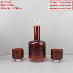 Modern Light Luxury Glass Wine Decanter Cold Water Bottle Decoration Living Room Coffee Table