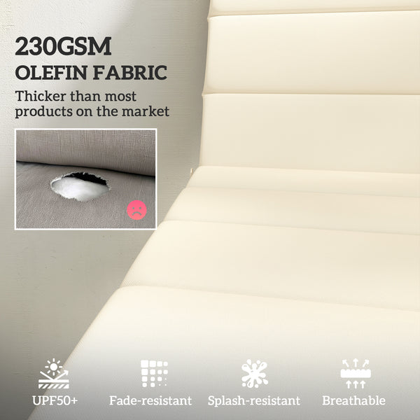 Foldable Chaise Lounge Cushion Set Of 2