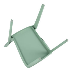 Haze Green Polypropylene Single Side Chair  One Piece Design For Indoor & Outdoor Use,suitable For Living Rooms, Dining Rooms, Gardens, Terraces And Other Scenarios