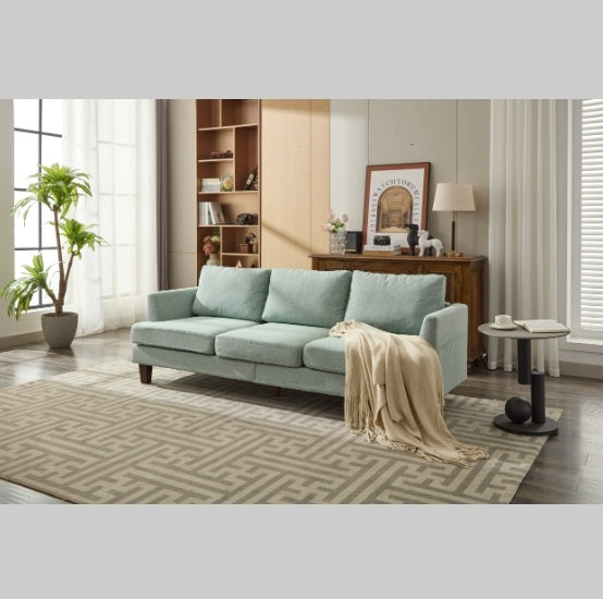 Comfortable Sectional Sofa Easy Assembly & Comfy Cushion,Light Green
