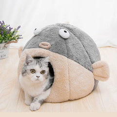 Cute Animal Cat Accessory Furniture Balloonfish-shaped House