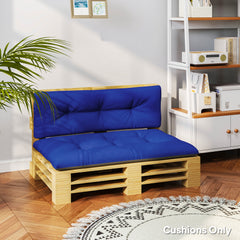 2 Seater Pallet Cushions Outdoor 3.9" Thick Replacement Cushions - Tufted Design for Garden, Patio, Navy Blue
