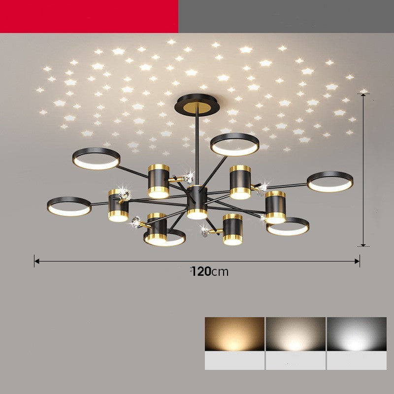Light Luxury Chandelier Nordic Star Lamp Combination