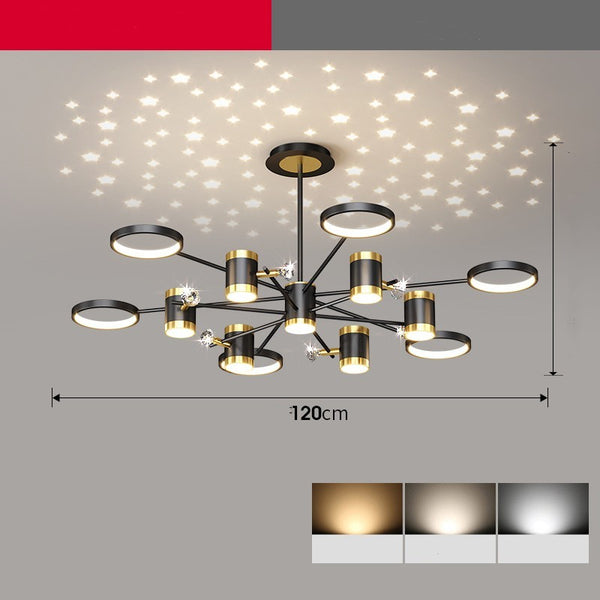 Light Luxury Chandelier Nordic Star Lamp Combination