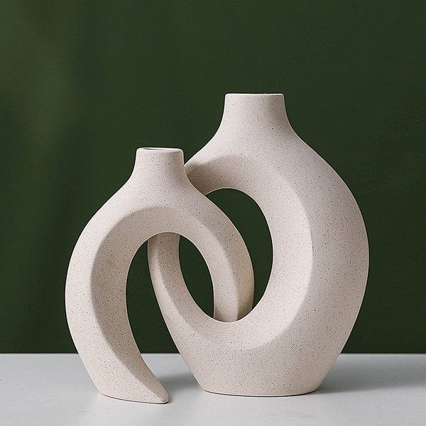 European Ceramic Vase Combination In Style Creative Decoration