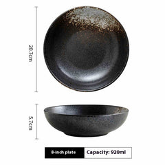 Japanese round ceramic plate